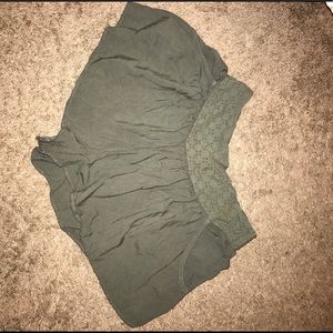 Olive green flowy shorts